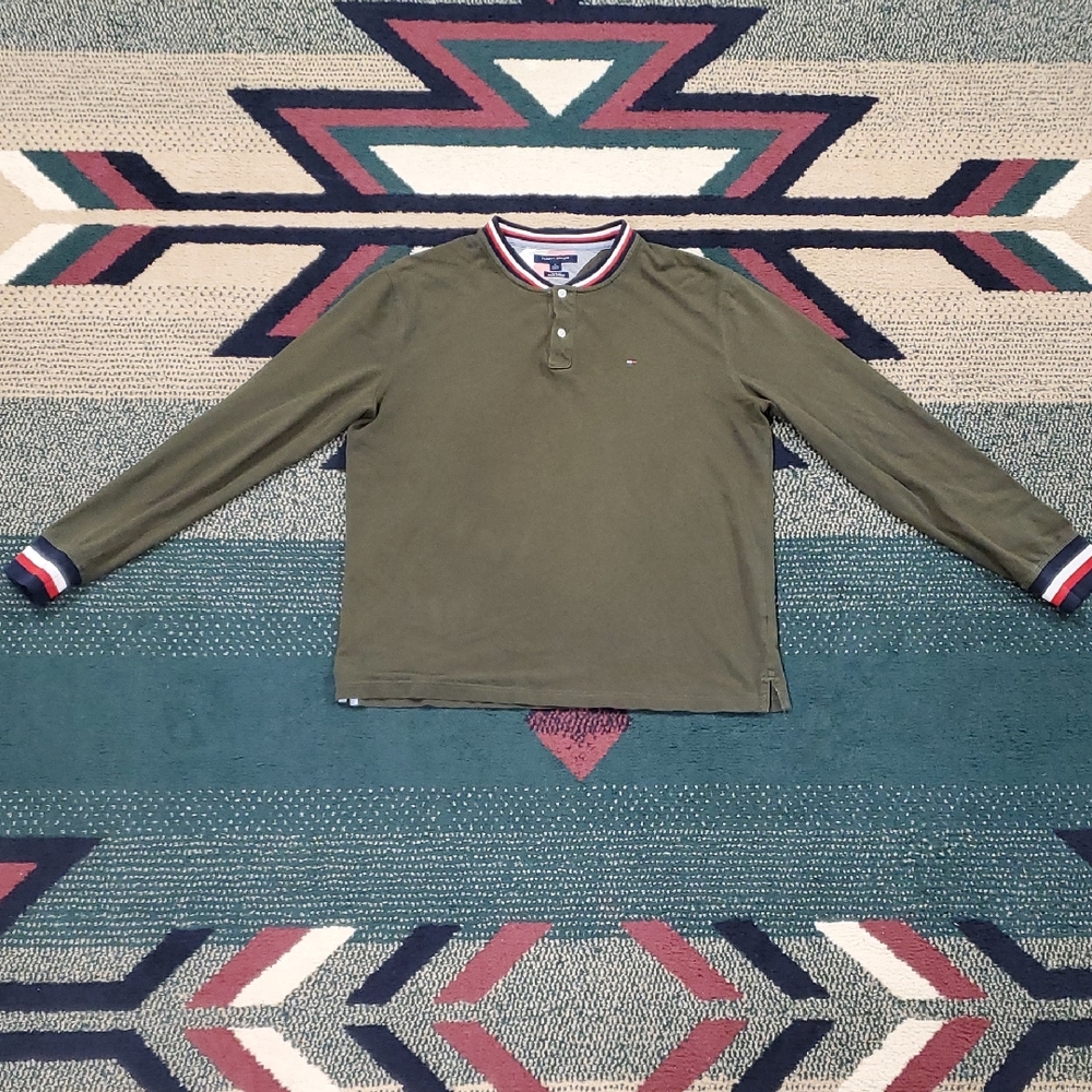 Tommy Hilfiger Khaki Long Sleeve Henley